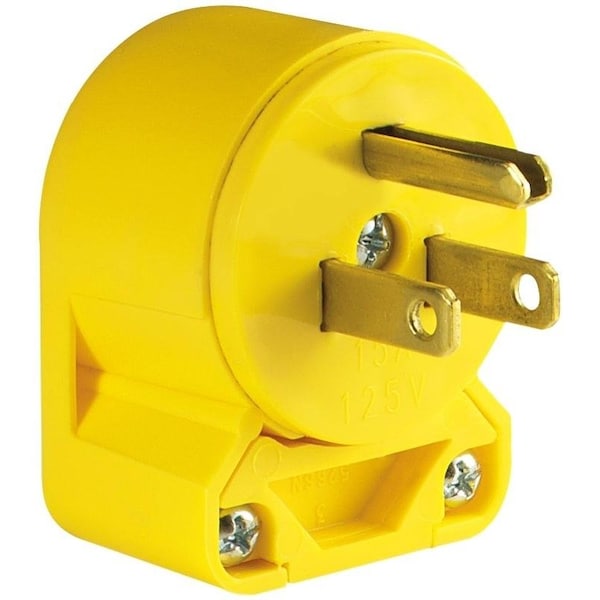 Eaton Wiring Devices 4867ANBOX Electrical Plug, 2 Pole, 15 A, 125 V, NEMA NEMA 515, Yellow - 4867AN-SP