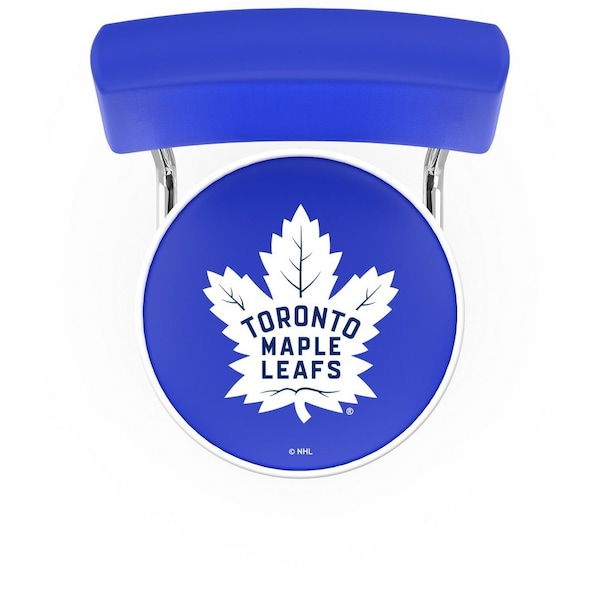 Holland Bar Stool Co 25" Chrome 2-Ring Toronto Maple Leafs Swivel Bar Stool, Back - L7C425TORMPL