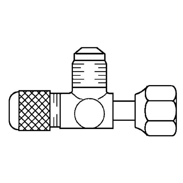 Jb Industries 1/4" Access Valve Tee w/ Flare Nut, PK3 - A31851-G