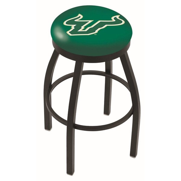 Holland Bar Stool Co 25" Blk Wrinkle South Florida Swivel Bar Stool, Accent Ring - L8B2B25SOUFLA