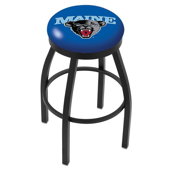 Holland Bar Stool Co 30" Blk Wrinkle Maine Swivel Bar Stool, Accent Ring - L8B2B30MAINEU