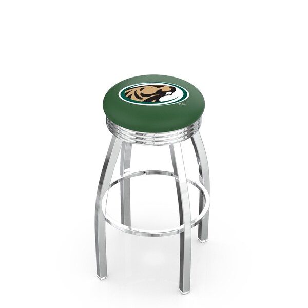 Holland Bar Stool Co 30" Chrome Bemidji State Swivel Bar Stool, Accent Ring - L8C3C30BMIJST