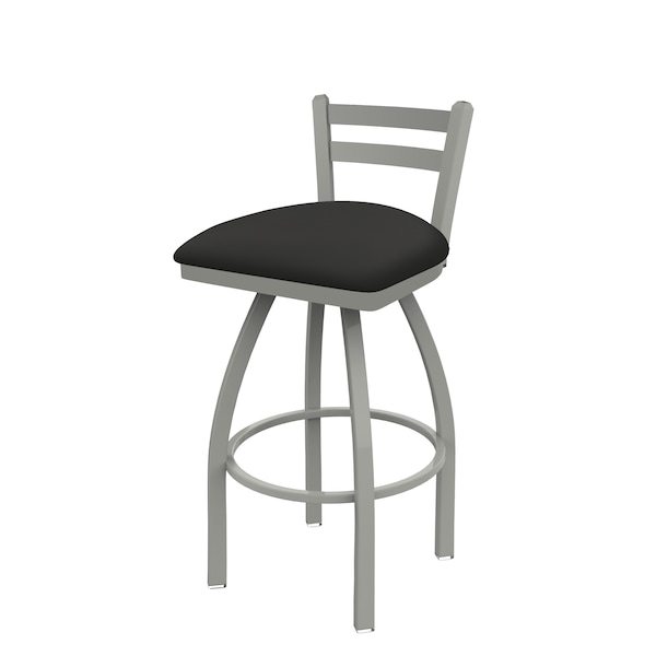 Holland Bar Stool Co 30" Low Back Swivel Bar Stool, Nickel Finish, Canter Iron Seat - 41130AN008