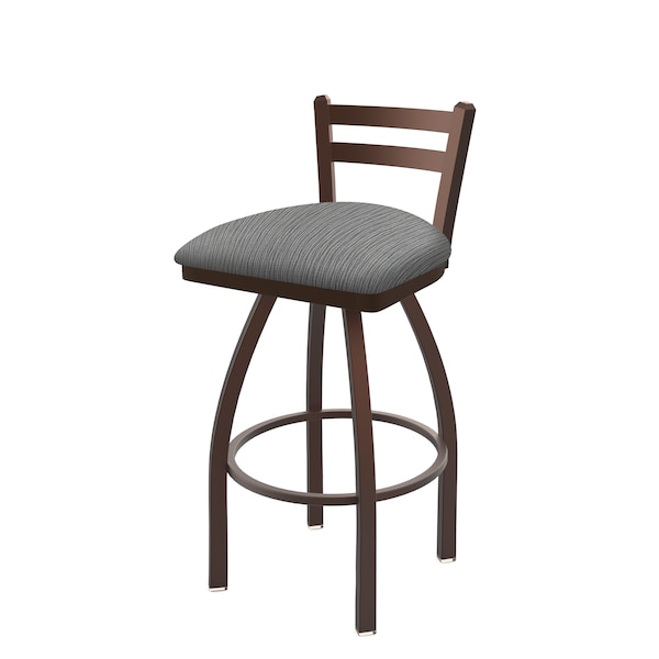 Holland Bar Stool Co 30" Low Back Swivel Bar Stool, Bronze Finish, Graph Seat - 41130BZ020