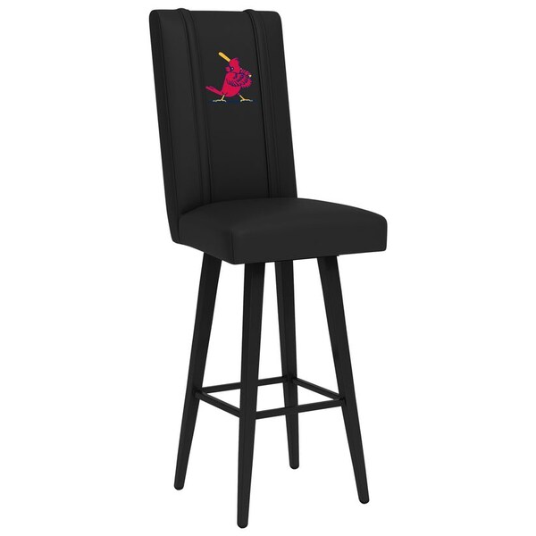 Dreamseat Swivel Bar Stool 2000 with St Louis Cardinals Cooperstown Primary Logo - XZ2000BSSBLK-PSCOOP0100