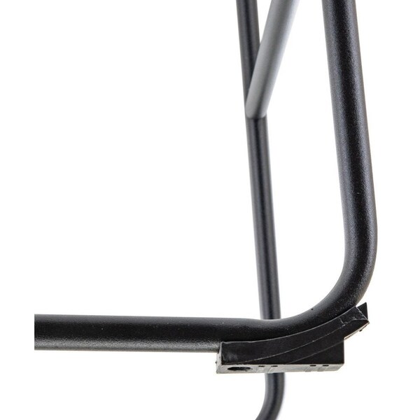 Leisuremod Brooklyn Modern Leather Bar Stool with Black Iron Base and Footrest, Olive Green, 2PK - BS29G2