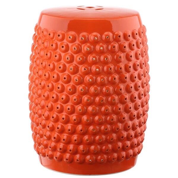 Safavieh Stella Nail Head Stool- Orange - 17 x 13 x 13 in. - ACS4530D