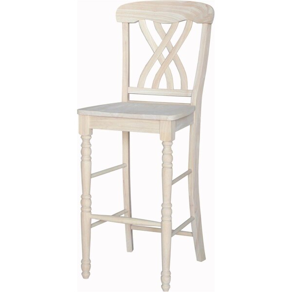 Whole-In-One 30 in. Seat Height Lattice Bar Height Stool - WH2993541