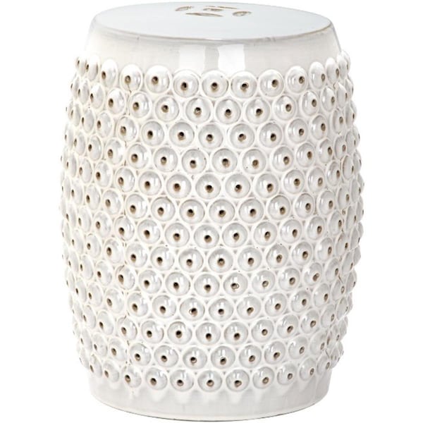 Safavieh Stella Nail Head Stool, Cream - 17 x 13 x 13 in. - ACS4530B