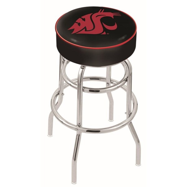 Holland Bar Stool Co 30" Washington State Cushion Seat, 2-Ring Chrome Swivel Bar Stool - L7C130WASHST