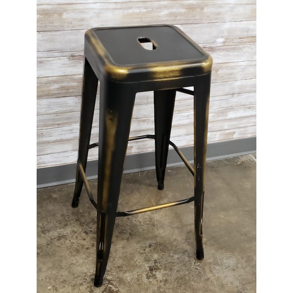 Atlas Commercial Products Titan Series Metal Bar Stool, Distressed Bronze - MBS9DBRZ