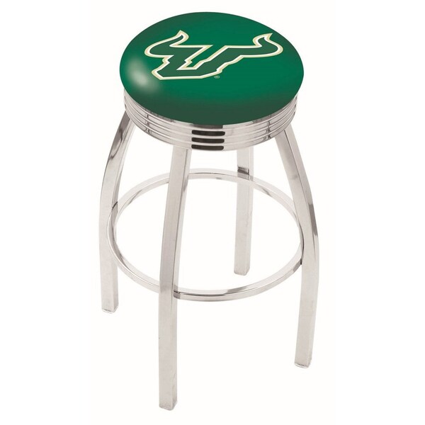 Holland Bar Stool Co 30" Chrome South Florida Swivel Bar Stool, Accent Ring - L8C3C30SOUFLA