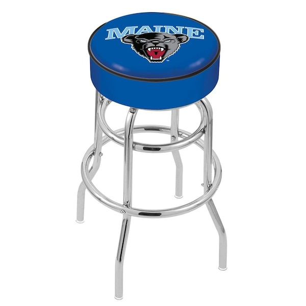 Holland Bar Stool Co 30" 4" Maine Cushion Seat, Double-Ring Chrome Swivel Bar Stool - L7C130MAINEU