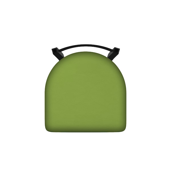 Holland Bar Stool Co 30" Low Back Swivel Bar Stool, Black Wrinkle, Canter Kiwi Green Seat - 82130BW009