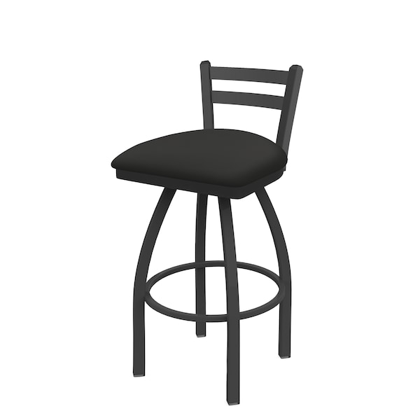 Holland Bar Stool Co 30" Low Back Swivel Bar Stool, Pewter Finish, Canter Iron Seat - 41130PW008