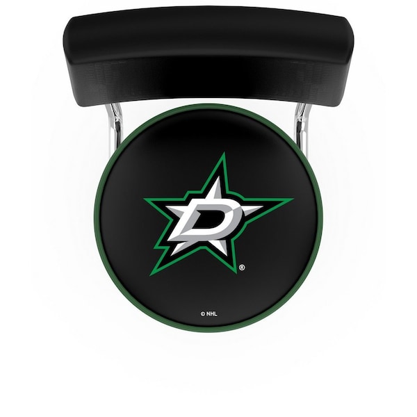 Holland Bar Stool Co 30" Chrome 2-Ring Dallas Stars Swivel Bar Stool, Back - L7C430DALSTA