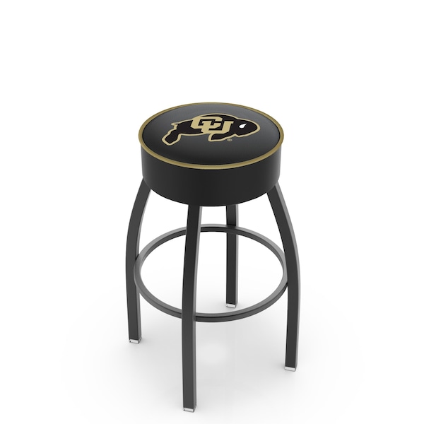 Holland Bar Stool Co 30" 4" Colorado Cushion Seat, Blk Wrinkle Base Swivel Bar Stool - L8B130COLOUN