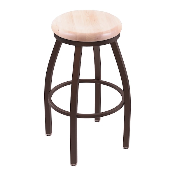 Holland Bar Stool Co 30" Swivel Bar Stool, Bronze Finish, Nat Maple Seat - 80230BZNATMPL