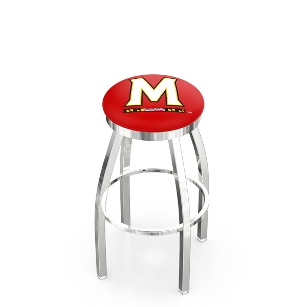 Holland Bar Stool Co 25" Chrome Maryland Swivel Bar Stool, Accent Ring - L8C2C25MRYLND