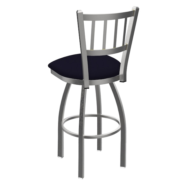 Holland Bar Stool Co OD810 Contessa Stainless Steel 30 Swivel Outdoor Bar Stool with Breeze Sapphire Seat - OD81030SSOD001