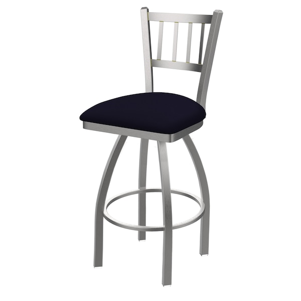 Holland Bar Stool Co OD810 Contessa Stainless Steel 30 Swivel Outdoor Bar Stool with Breeze Sapphire Seat - OD81030SSOD001