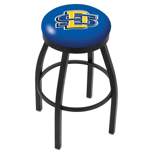 Holland Bar Stool Co 30" Blk Wrinkle South Dakota State Swivel Bar Stool, Accent Ring - L8B2B30SDAKST