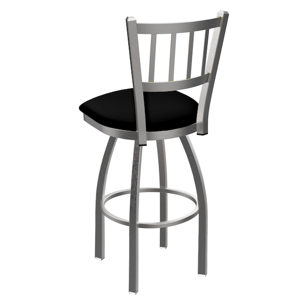 Holland Bar Stool Co OD810 Contessa Stainless Steel 30 Swivel Outdoor Bar Stool with Breeze Black Seat - OD81030SSOD004