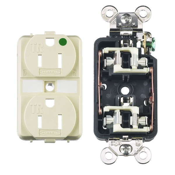 Hubbell 15A Duplex Receptacle 125VAC 5-15R IV - HBL8200SGIA