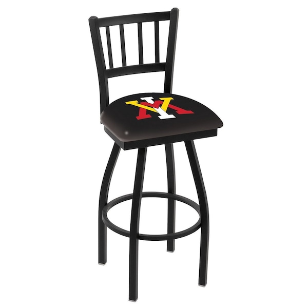 Holland Bar Stool Co 30" Blk Wrnkl Virginia Military Inst Swivel Bar Stool, Jailhouse Back - L01830VAMILI