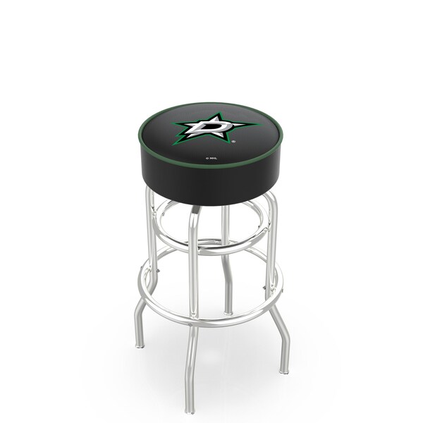 Holland Bar Stool Co 25" Dallas Stars Cushion Seat, 2-Ring Chrome Swivel Bar Stool - L7C125DALSTA