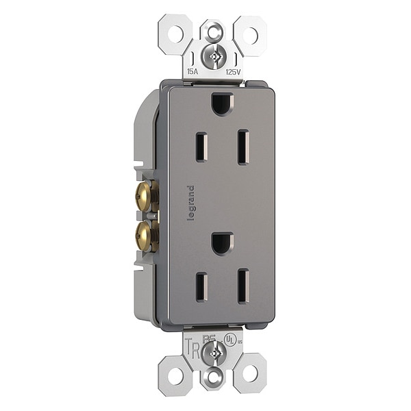 Legrand Receptacle, Straight Blade, 15A, NEMA 5-15R - 885TRNICC12