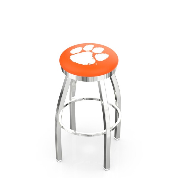 Holland Bar Stool Co 25" Chrome Clemson Swivel Bar Stool, Accent Ring - L8C2C25CLMSON