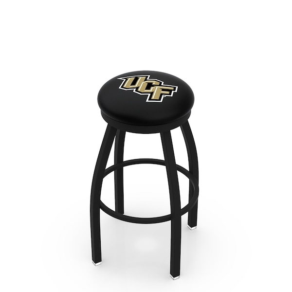 Holland Bar Stool Co 25" Blk Wrinkle Central Florida Swivel Bar Stool, Accent Ring - L8B2B25CENFLA