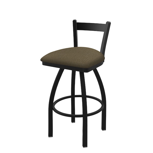 Holland Bar Stool Co 30" Low Back Swivel Bar Stool, Black Wrinkle, Graph Cork Seat - 82130BW017