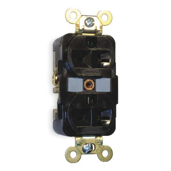 Hubbell 20A Duplex Receptacle 250VAC 6-20R BN - HBL5462