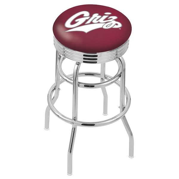 Holland Bar Stool Co 30" Chrome 2-Ring Montana Swivel Bar Stool, Accent Ring - L7C3C30MONTUN