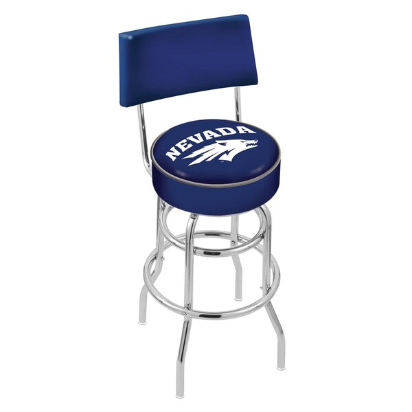 Holland Bar Stool Co 25" Chrome 2-Ring Nevada Swivel Bar Stool, Back - L7C425NEVAUN