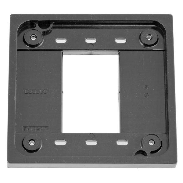 Hubbell Wiring Device-Kellems Straight Blade Devices, Accessories, 4-Plex Adapter Plate for 1 and 2 Gang device boxes, Gray, Single Pack - HBL4APGY