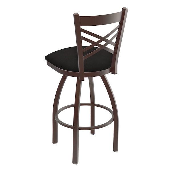 Holland Bar Stool Co 30" Swivel Bar Stool, Bronze Finish, Canter Espresso Seat - 82030BZ003