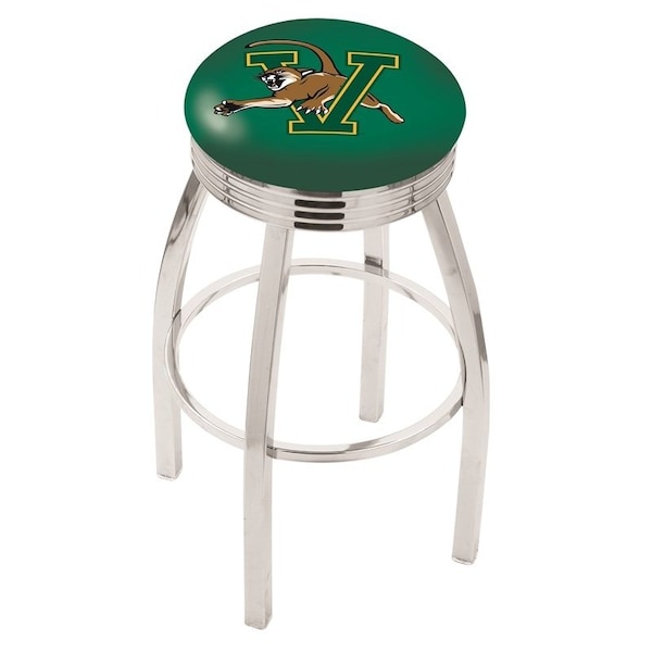 Holland Bar Stool Co 25" Chrome Vermont Swivel Bar Stool, Accent Ring - L8C3C25VERMNT