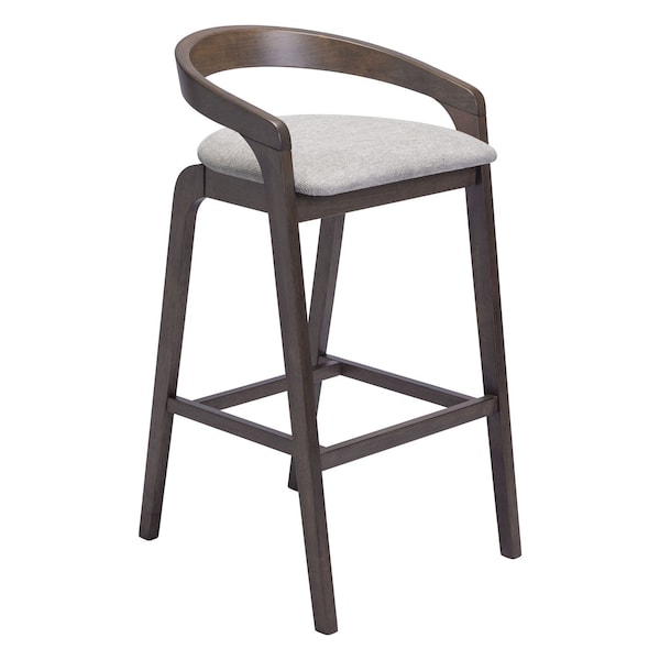 Zuo Modern Troy Barstool Set Of 2 Dove Gray & Espresso - 110400