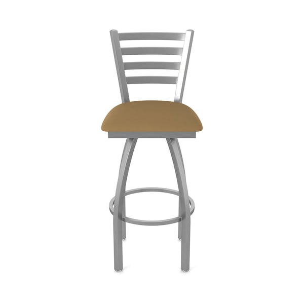 Holland Bar Stool Co 410 Jackie Stainless Steel 36in Swivel Bar Stool with Canter Saddle Seat - 41036SS012