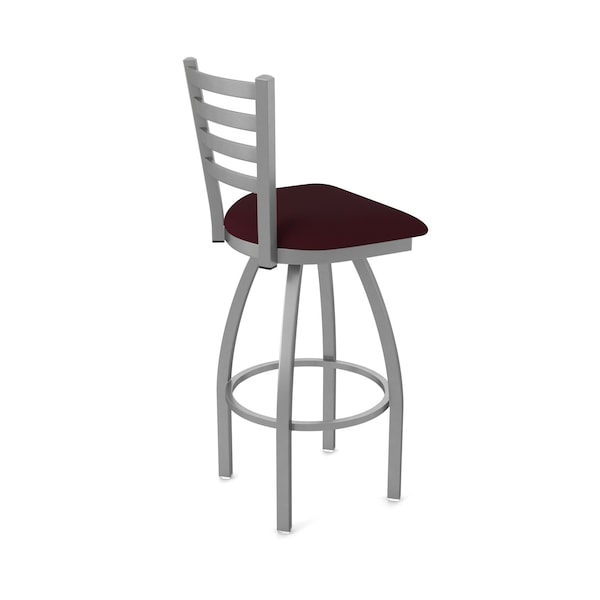 Holland Bar Stool Co 410 Jackie Stainless Steel 36in Swivel Bar Stool with Canter Bordeaux Seat - 41036SS005