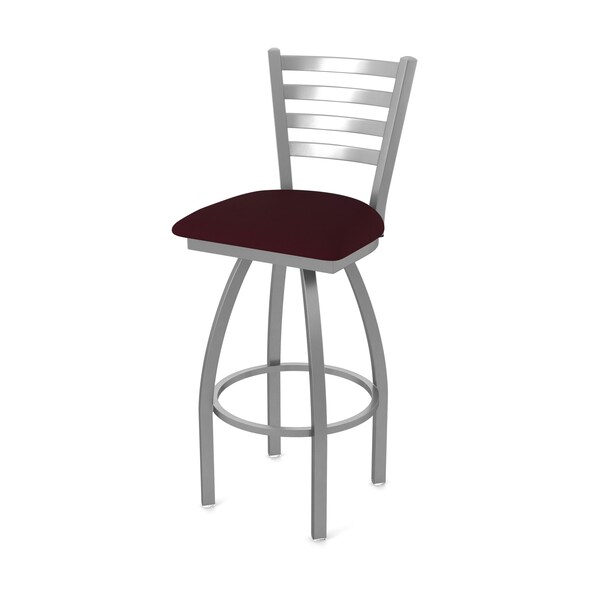 Holland Bar Stool Co 410 Jackie Stainless Steel 36in Swivel Bar Stool with Canter Bordeaux Seat - 41036SS005