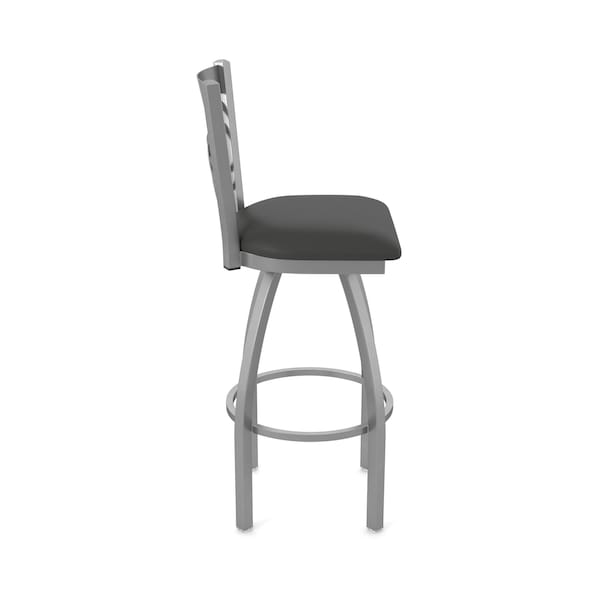 Holland Bar Stool Co 820 Catalina Stainless Steel 36in Swivel Bar Stool with Canter Iron Seat - 82036SS008