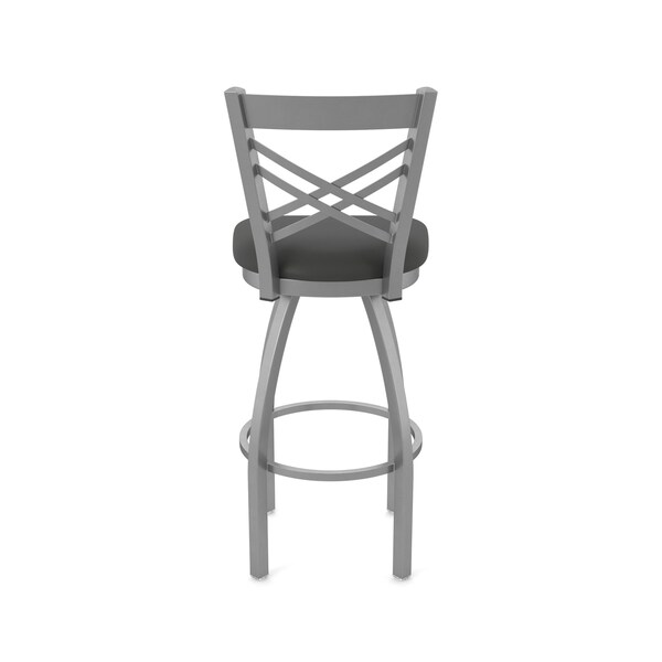 Holland Bar Stool Co 820 Catalina Stainless Steel 36in Swivel Bar Stool with Canter Iron Seat - 82036SS008