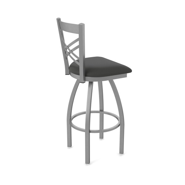 Holland Bar Stool Co 820 Catalina Stainless Steel 36in Swivel Bar Stool with Canter Iron Seat - 82036SS008