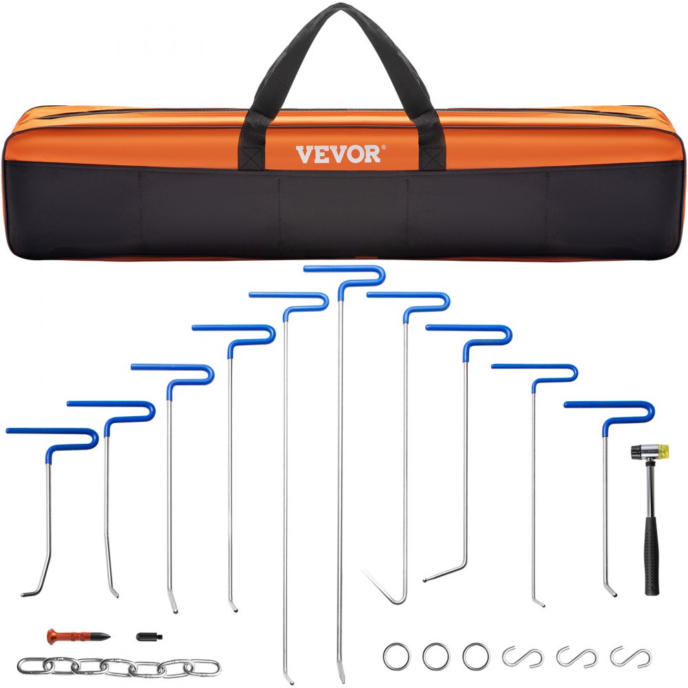 VEVOR Rods Dent Removal Kit, 20 Pcs Paintless Dent Repair Rods, Stainless Steel Dent Rods, Whale Tail Dent Repair Tools, Professional Hail Dent Removal Tool For Minor Dents, Door Dings And Hail Damage - QCAHXFQTJQG200Q7GV0
