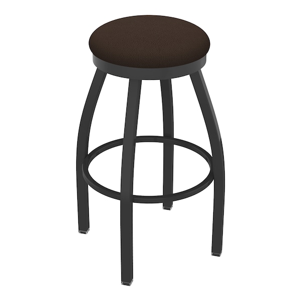 Holland Bar Stool Co 30" Swivel Bar Stool, Pewter Finish, Rein Coffee Seat - 80230PW025