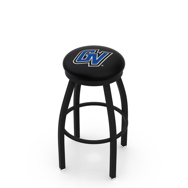 Holland Bar Stool Co 30" Blk Wrinkle Grand Valley State Swivel Bar Stool, Accent Ring - L8B2B30GVSTUN